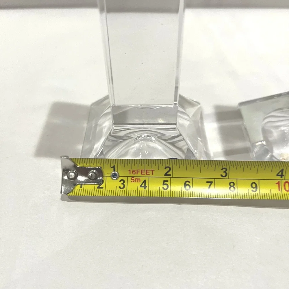 Villeroy & Boch Sienna Crystal Candlesticks‎ Pair Signed NOS Austria Modern 8